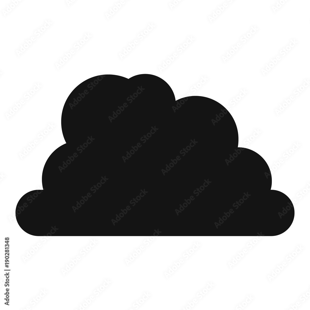 Mountainous cloud icon. Simple illustration of mountainous cloud vector icon for web Mountainous cloud icon. Simple illustration of mountainous cloud vector icon for web