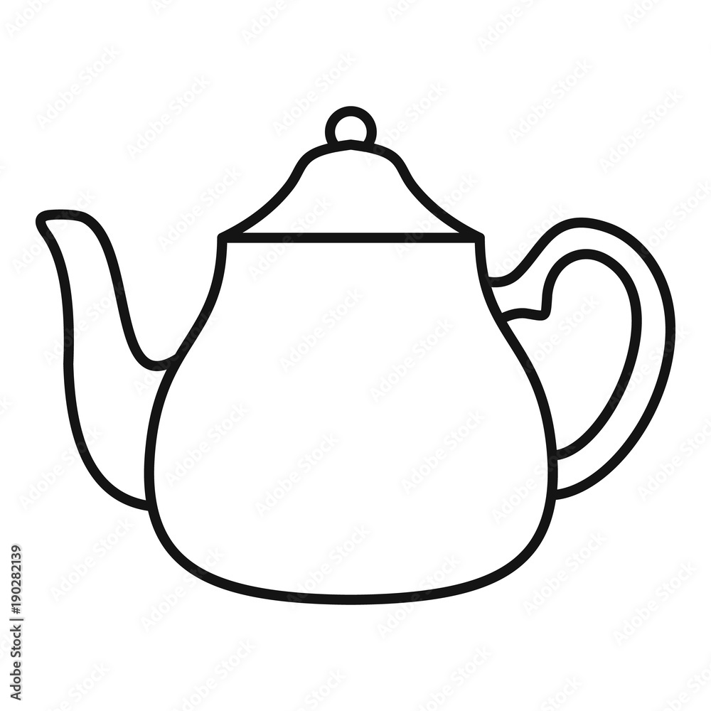 Obraz premium Big kettle icon. Outline illustration of big kettle vector icon for web