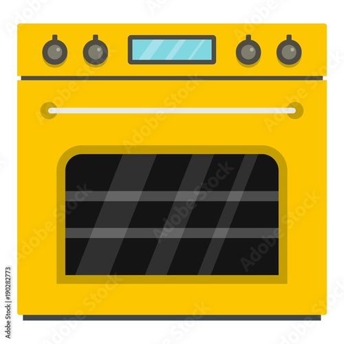 Big gas oven icon. Cartoon illustration of big gas oven vector icon for web