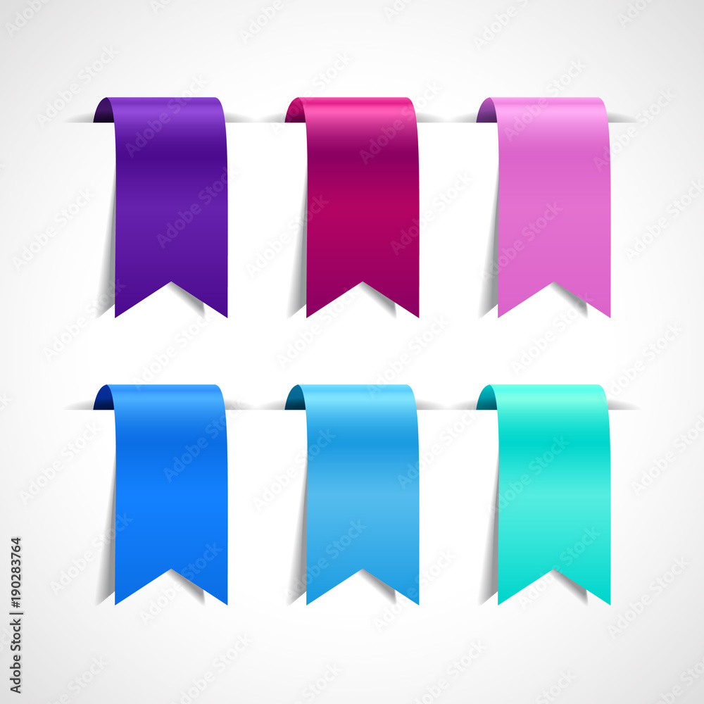 Colorful Ribbon Bookmarks Set