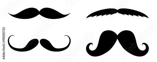 Fotografia Cartoon moustaches - set of elements for photobooth or barber shop