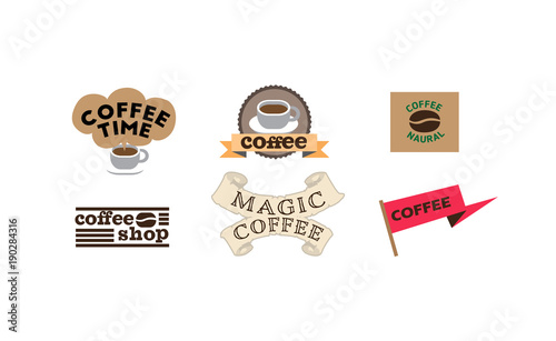 Coffee logo collection. Vector illustration.