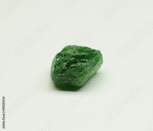 Tsavorite Garnet rough gemstone photo