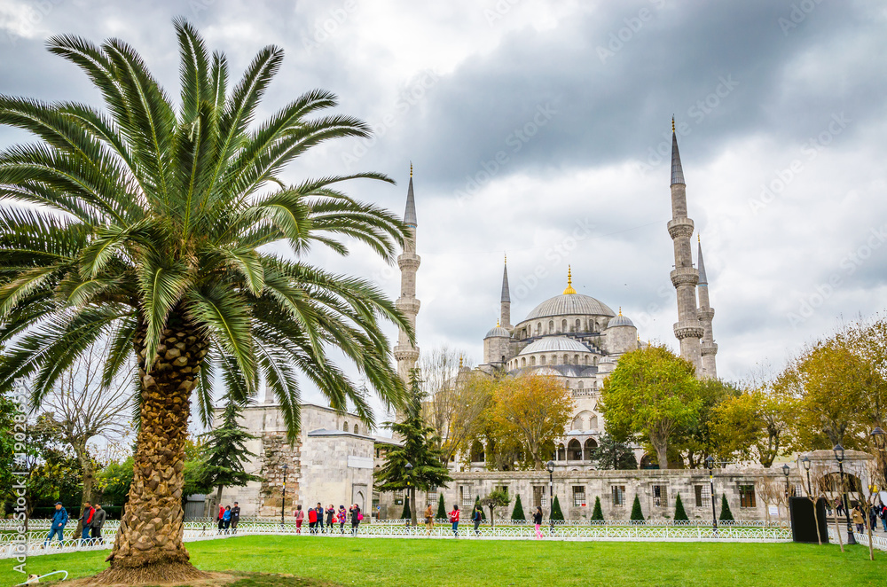 Naklejka premium The Blue Mosque, (Sultanahmet Camii), Istanbul, Turkey.