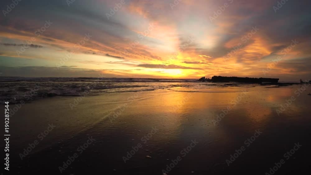 Sunset on the beach of the indian ocean Sunset on the beach of the indian ocean