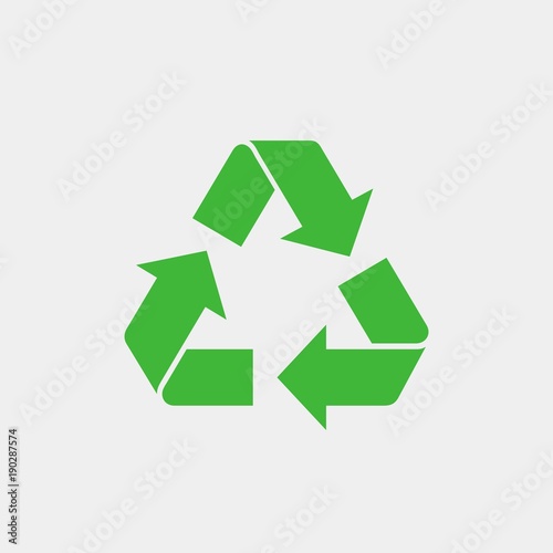 Recycling flat vector icon. Arrows flat vector icon