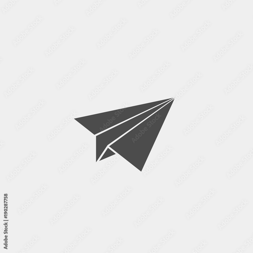 Paper plane flat vector icon Paper plane flat vector icon