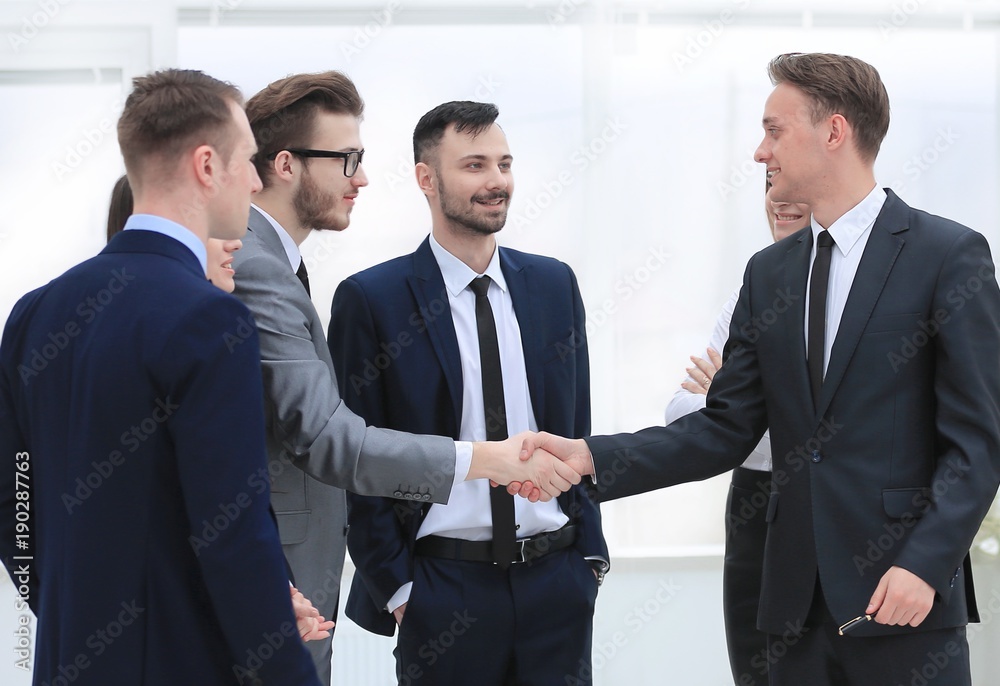 Fototapeta premium handshake Manager and the client in the office