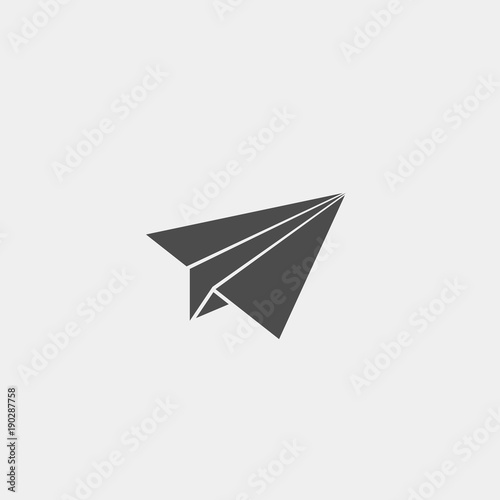 Paper plane flat vector icon