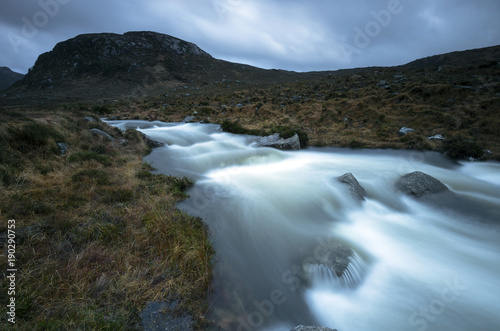 Mt. Errigal rests in the mist in Glenveagh National Park  Donegal  Ireland.