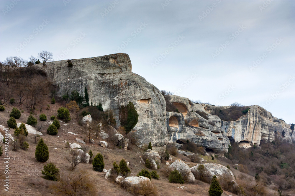 View from Eski-Kermen city in Crimea