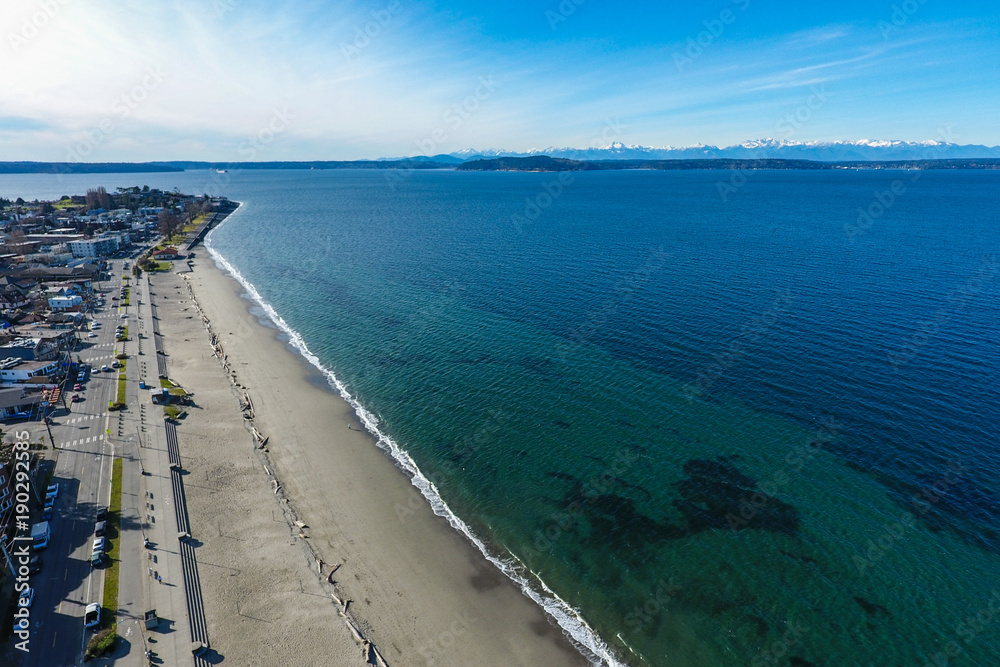 Aerial beach view