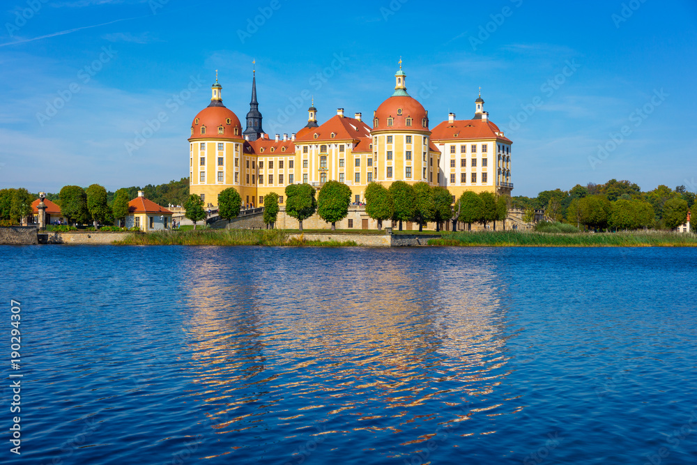 Castle Moritzburg near Dresden in Saxony, Germany. Filming location for the czech fairytale film 