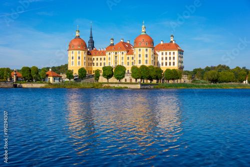Castle Moritzburg near Dresden in Saxony  Germany. Filming location for the czech fairytale film  Three hazelnuts for Cinderella   .