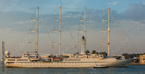 Cruise ship passing in front  photo