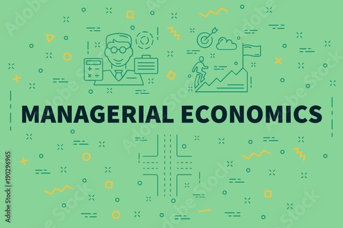 Φωτογραφία Conceptual business illustration with the words managerial economics