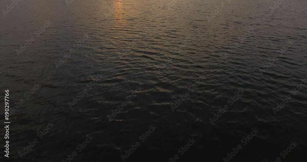 Aerial view of ocean lake waves, nature. 4K, backgrounds