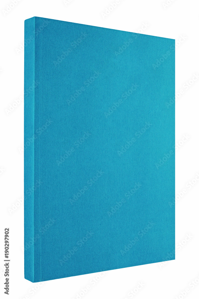 standing closed blue book isolated on white background standing closed blue book isolated on white background
