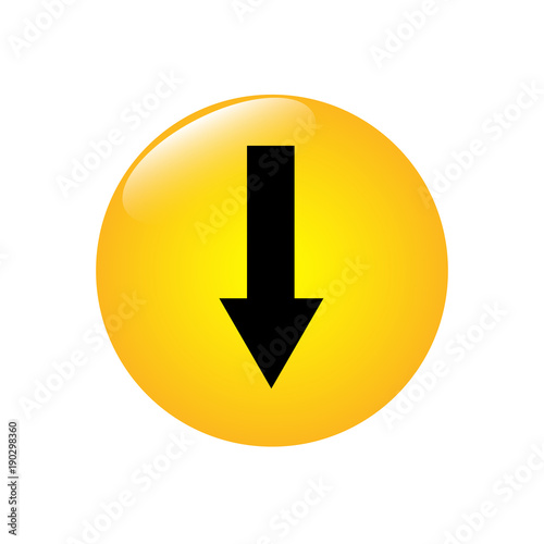 Free Download Arrow down icon black on a white background - GFXLoad