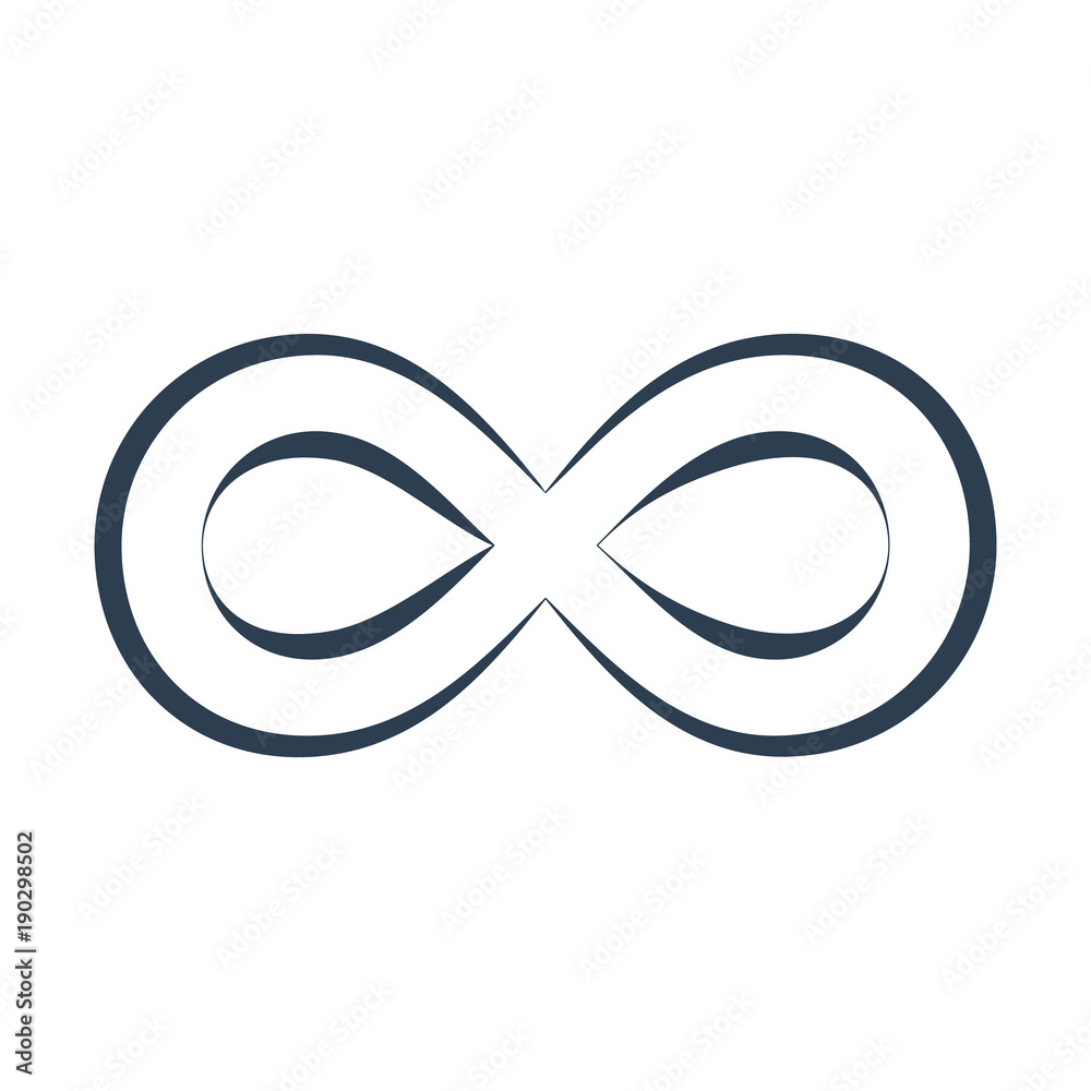 Infinity Icon on white background. Infinity Icon on white background.
