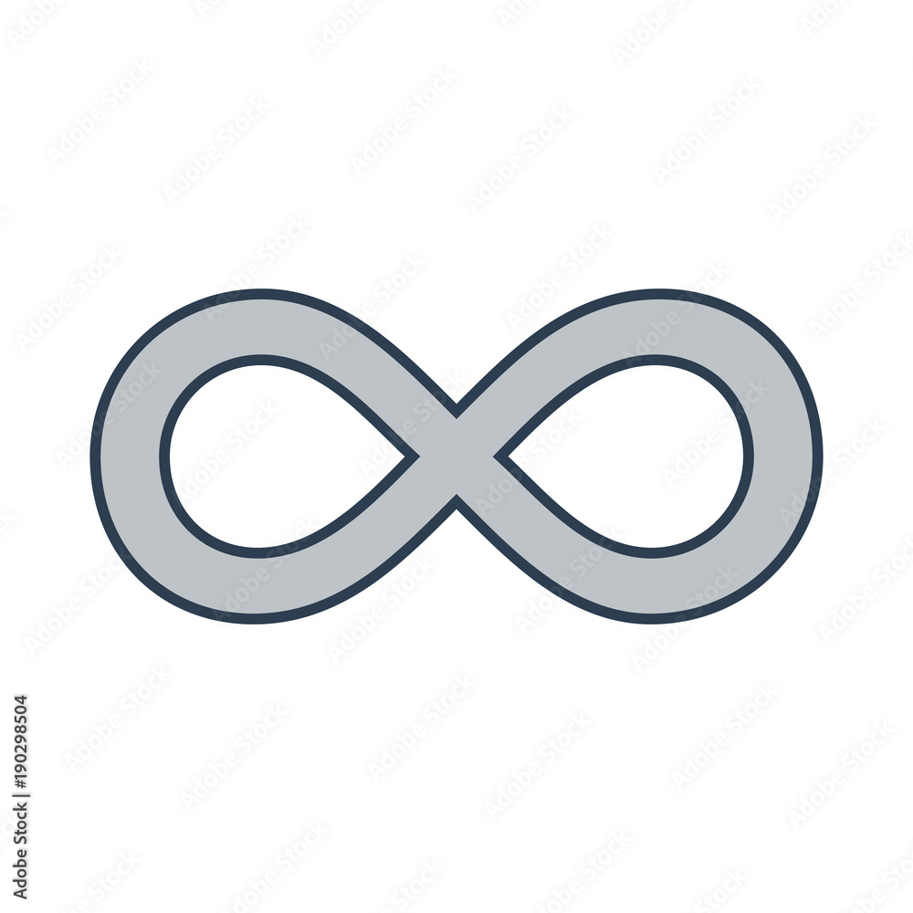 Infinity Icon on white background. Infinity Icon on white background.