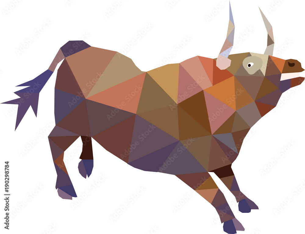 Obraz premium polygonal bull