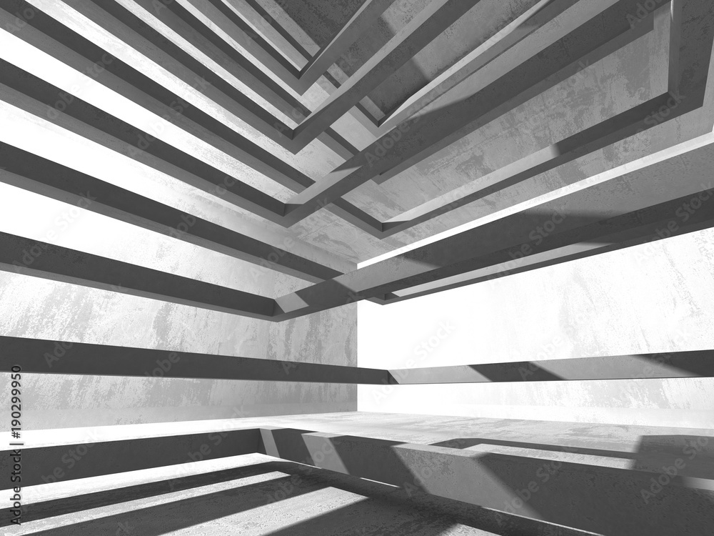 Obraz premium Abstract geometric concrete architecture background