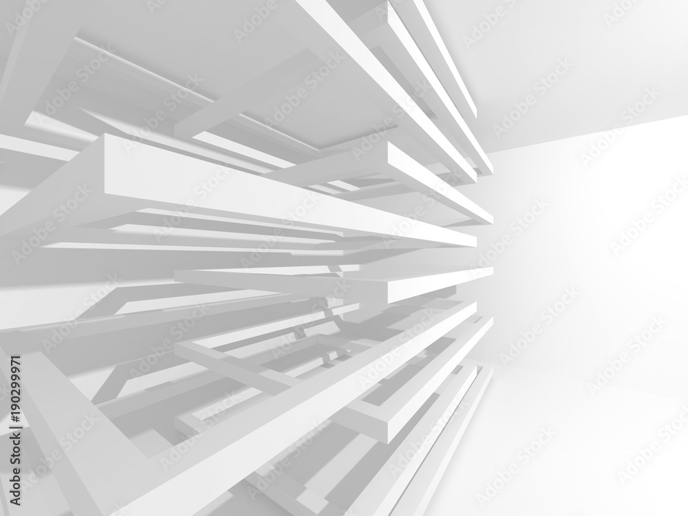 Abstract Modern White Architecture Background