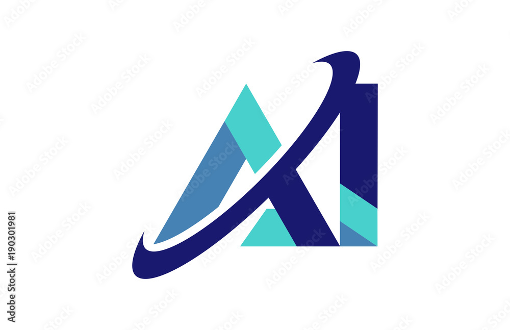 AI Ellipse Swoosh Ribbon Letter Logo AI Ellipse Swoosh Ribbon Letter Logo