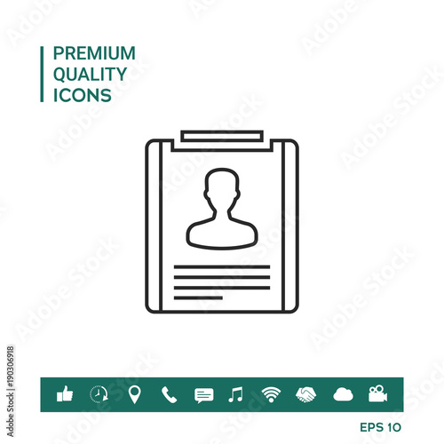 Resume line icon