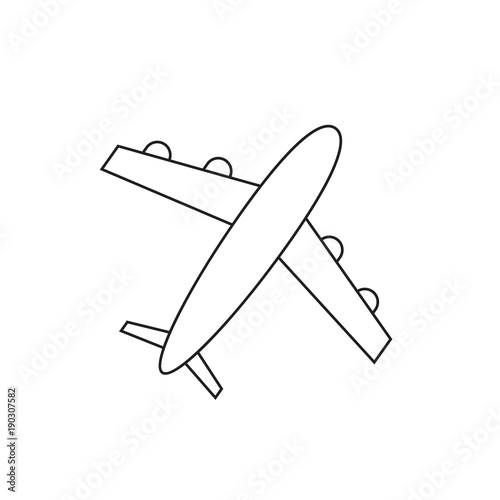 airplane icon- vector illustration