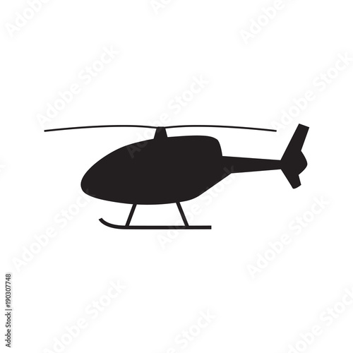 helicopter icon- vector illustration