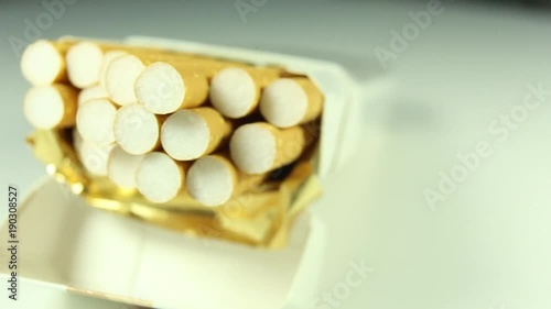 a pack of cigarettes close up rotate clockwise