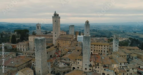 San Gemignano - Aerial Landscape photo