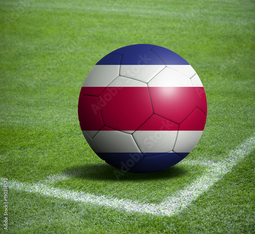 Soccer ball ball with the national flag of COSTA RICA ball with stadium  