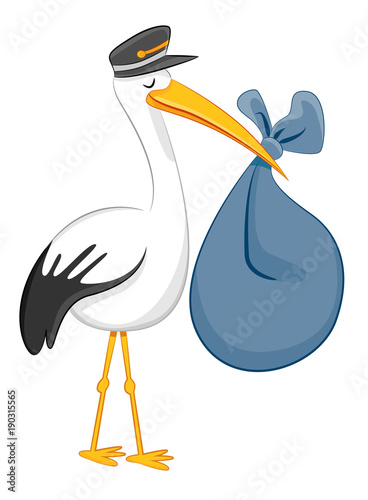 Stork Delivering Baby Bundle
