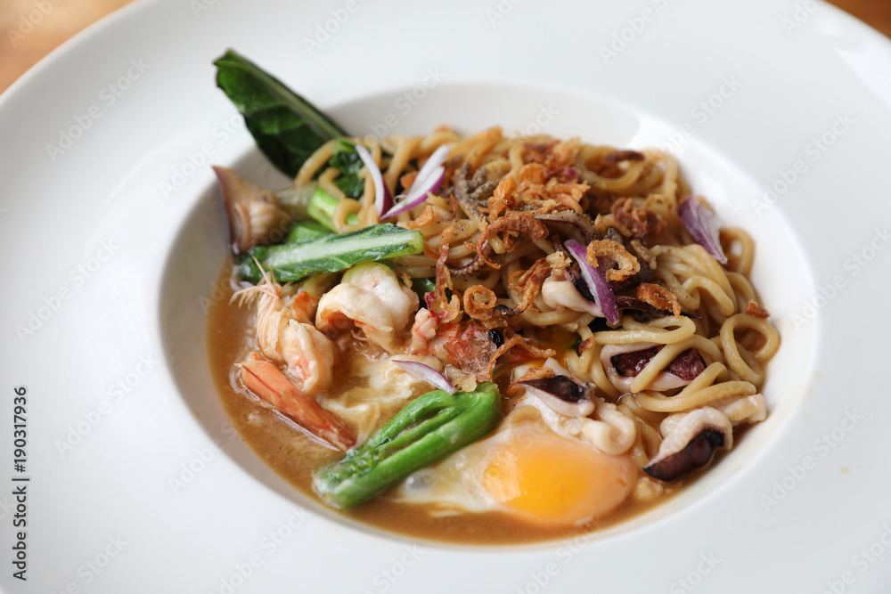 Fried noodle with soy sauce , hokkien mee Asian food Fried noodle with soy sauce , hokkien mee Asian food