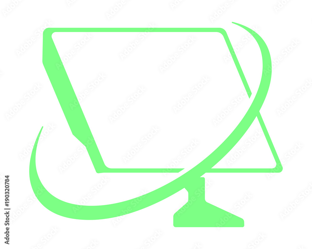 computer screen green technology computer laptop image vector icon computer screen green technology computer laptop image vector icon