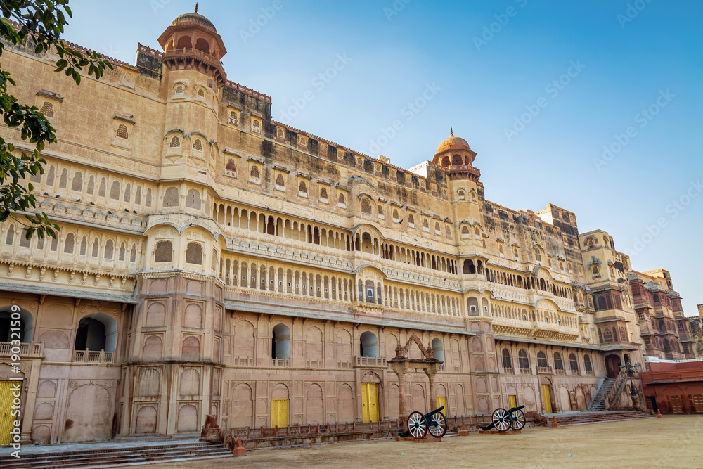 Junagarh Fort at Bikaner, Rajasthan India. Junagarh Fort was originally known as  Chintamani and later renamed Junagarh or 