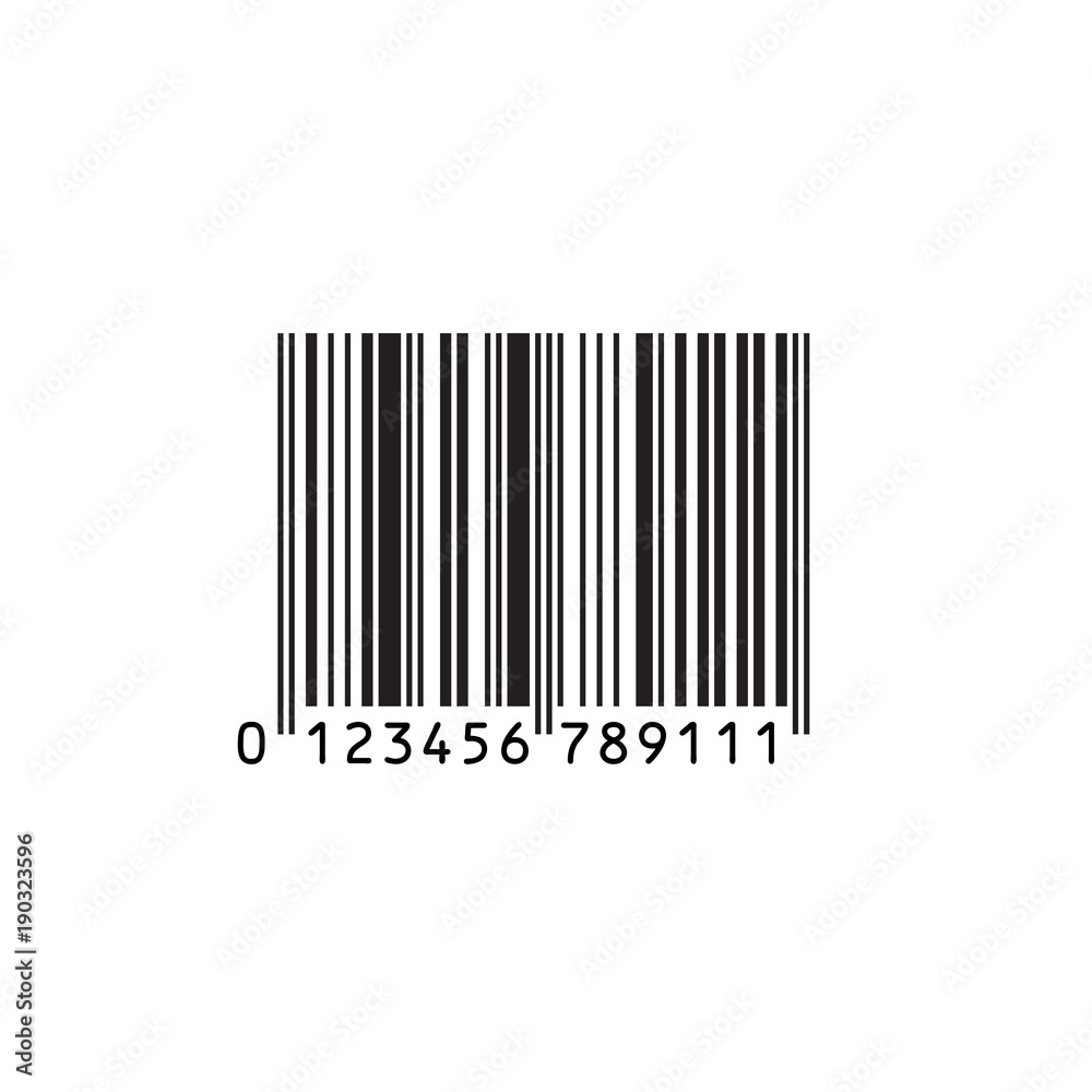 Vector realistic barcode isolated on white background. Vector realistic barcode isolated on white background.