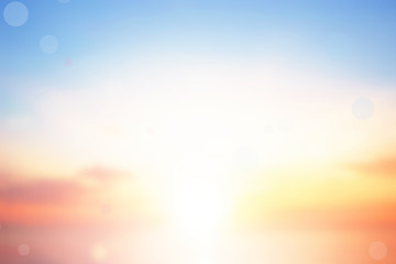 Blurry colorful sunset sky background