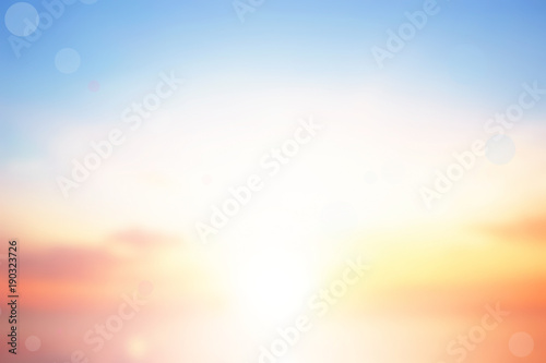 Blurry colorful sunset sky background
