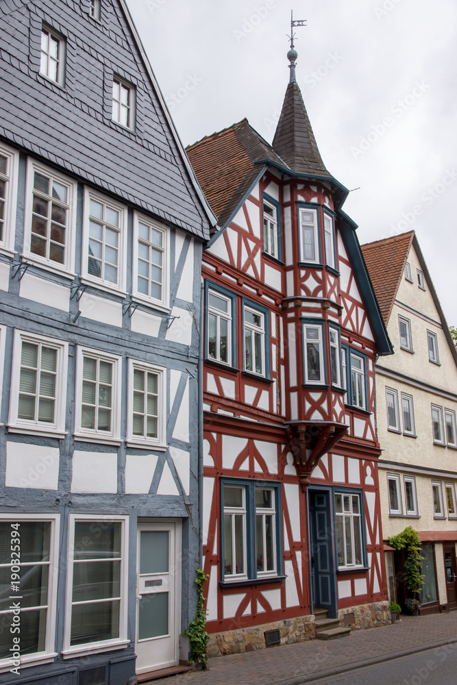 Fachwerkhäuser in der Griedeler Straße in Butzbach, Hessen