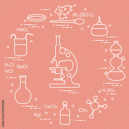 Chemistry scientific, education elements.