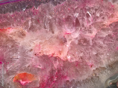 Pink Geode Slice Gemstone Background