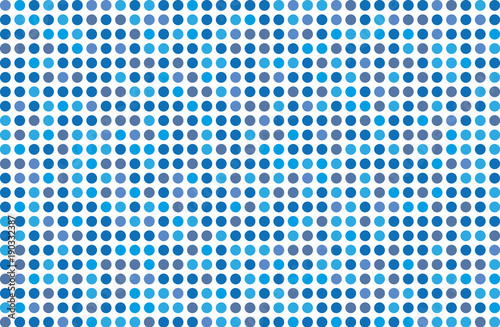 Dotted background with circles  dots  point Different shades of blue. Halftone pattern. 