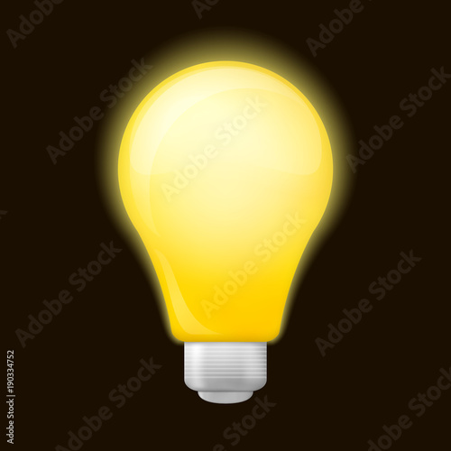 Yellow light bulb