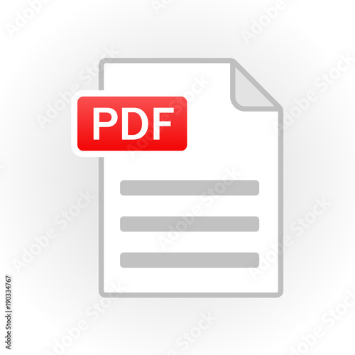 PDF icon isolated. File format. Vector