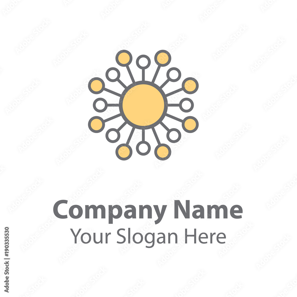 Fototapeta premium Abstract logo design, circle vector logo design