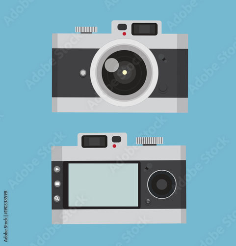  Camera concept front view and back